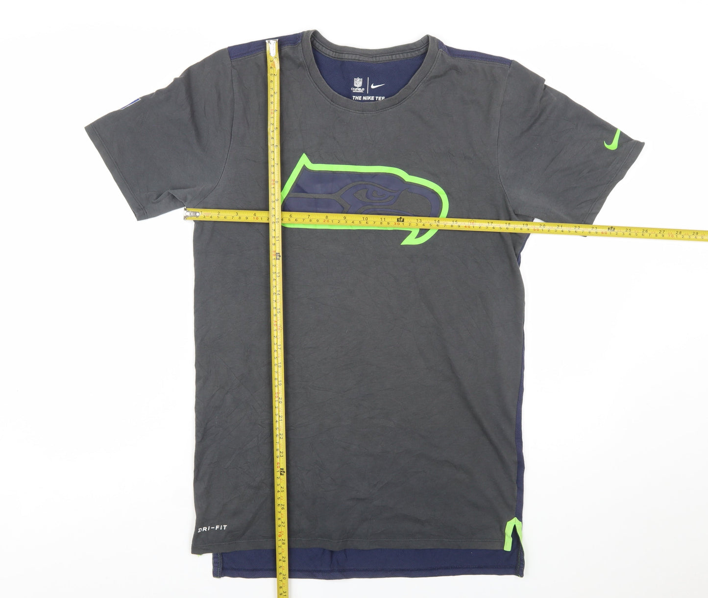 Nike NFL Onfield Dri-Fit Men's Grey Blue Small Short Sleeve T-Shirt