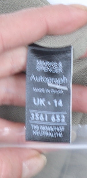 Marks and Spencer Women Beige Size 14 Sequin Shift Dress