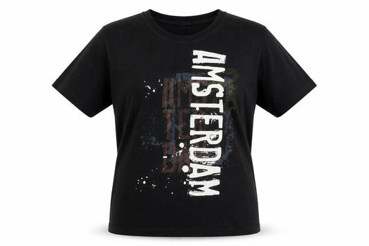 Fox Womens Originals Black Amsterdam Graphic Cotton T-Shirt M