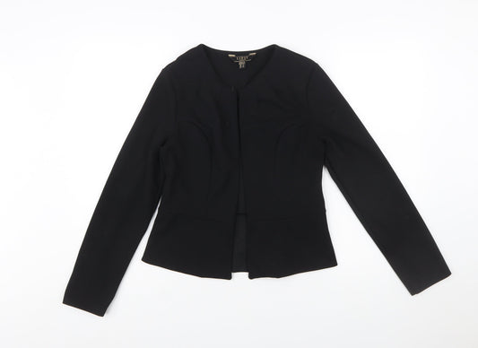 Lipsy Women Black Size 8 Tailored Open Front Suit Jacket