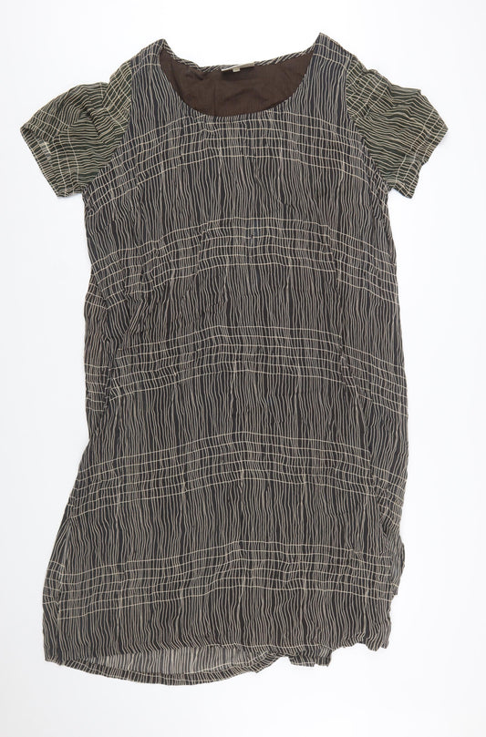 Ann Harvey Women’s Brown Geometric Shift Dress Size 20
