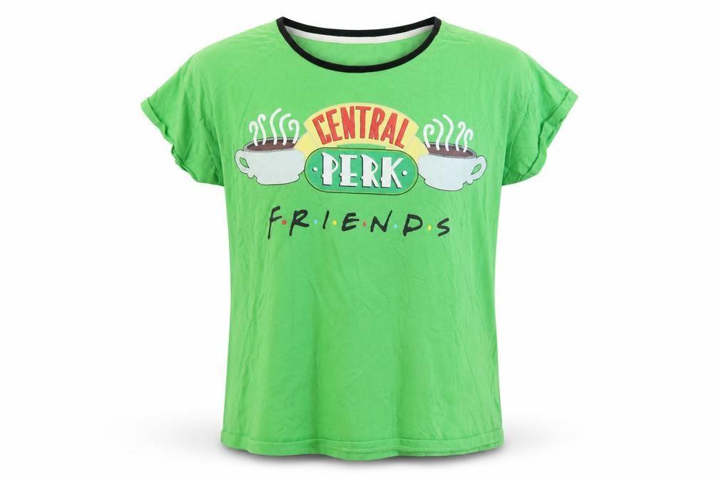Character.com Friends Central Perk Green Women's L Cotton T-Shirt