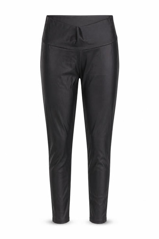 Mint Velvet Women Black Medium High Rise Polyester Leggings