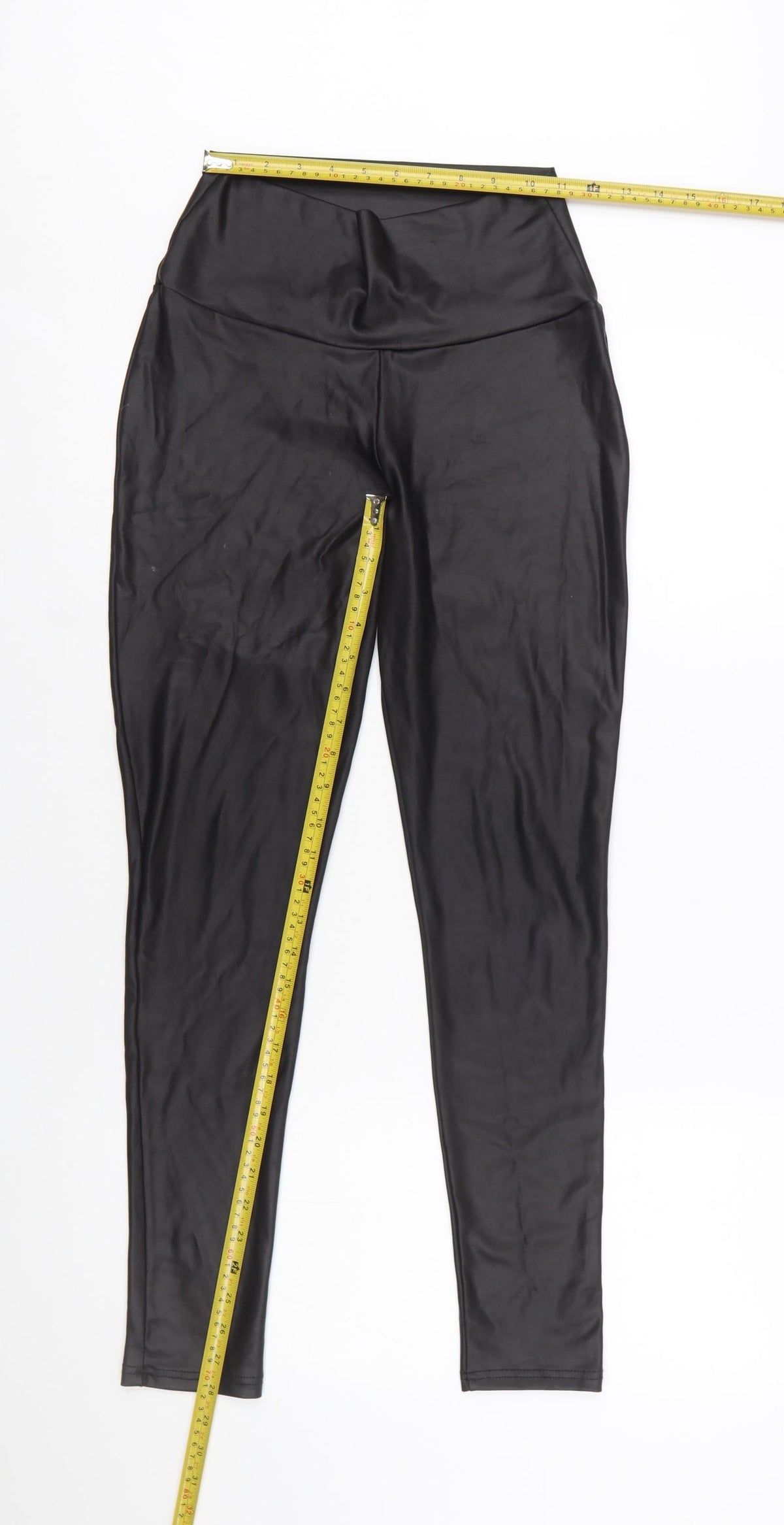 Mint Velvet Women Black Medium High Rise Polyester Leggings