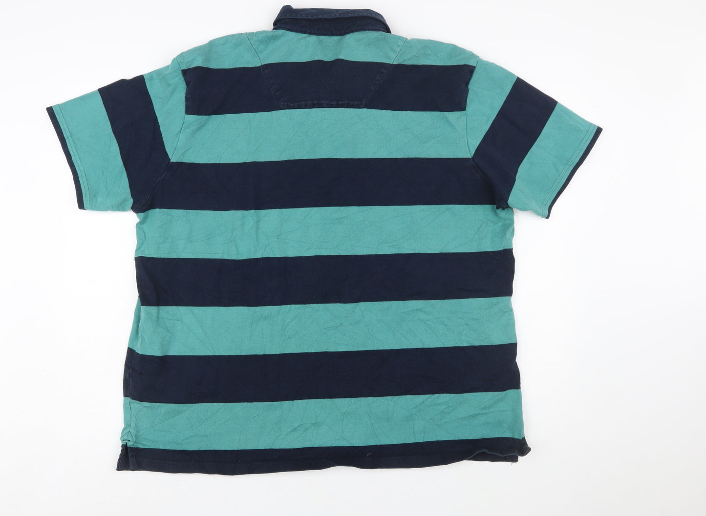 Marks and Spencer Men's Multicoloured 2XL Cotton Striped Polo Shirt