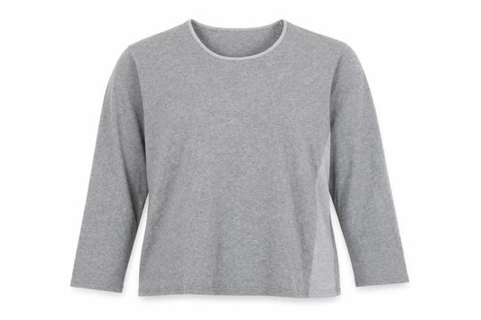 One Nine Zero Six Women's Grey Long Sleeve Basic Cotton T-Shirt Size 2