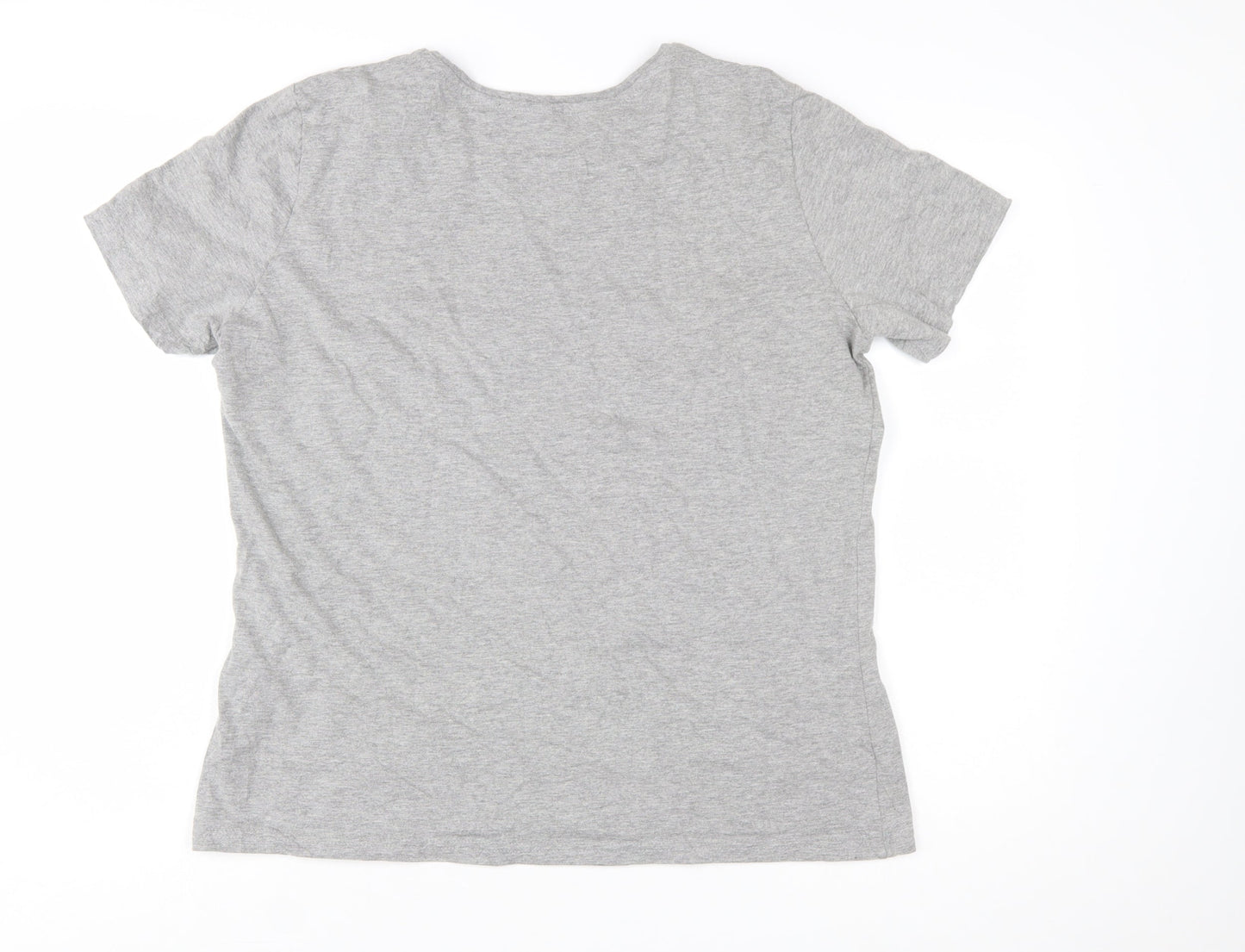 Stedman Women's Grey 2XL Graphic Cat T-Shirt Short Sleeve Casual Top