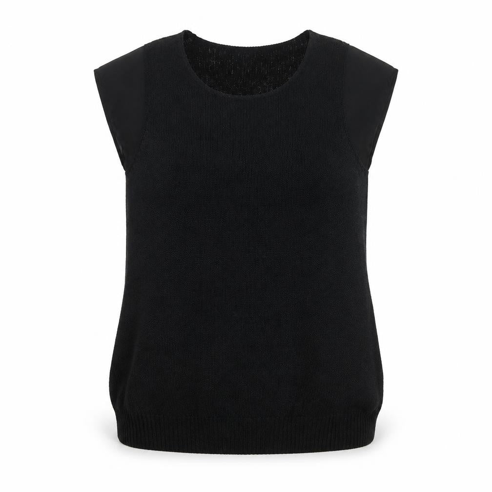 A|wear Women’s Black Sleeveless Scoop Neck Knit Pullover Jumper XL