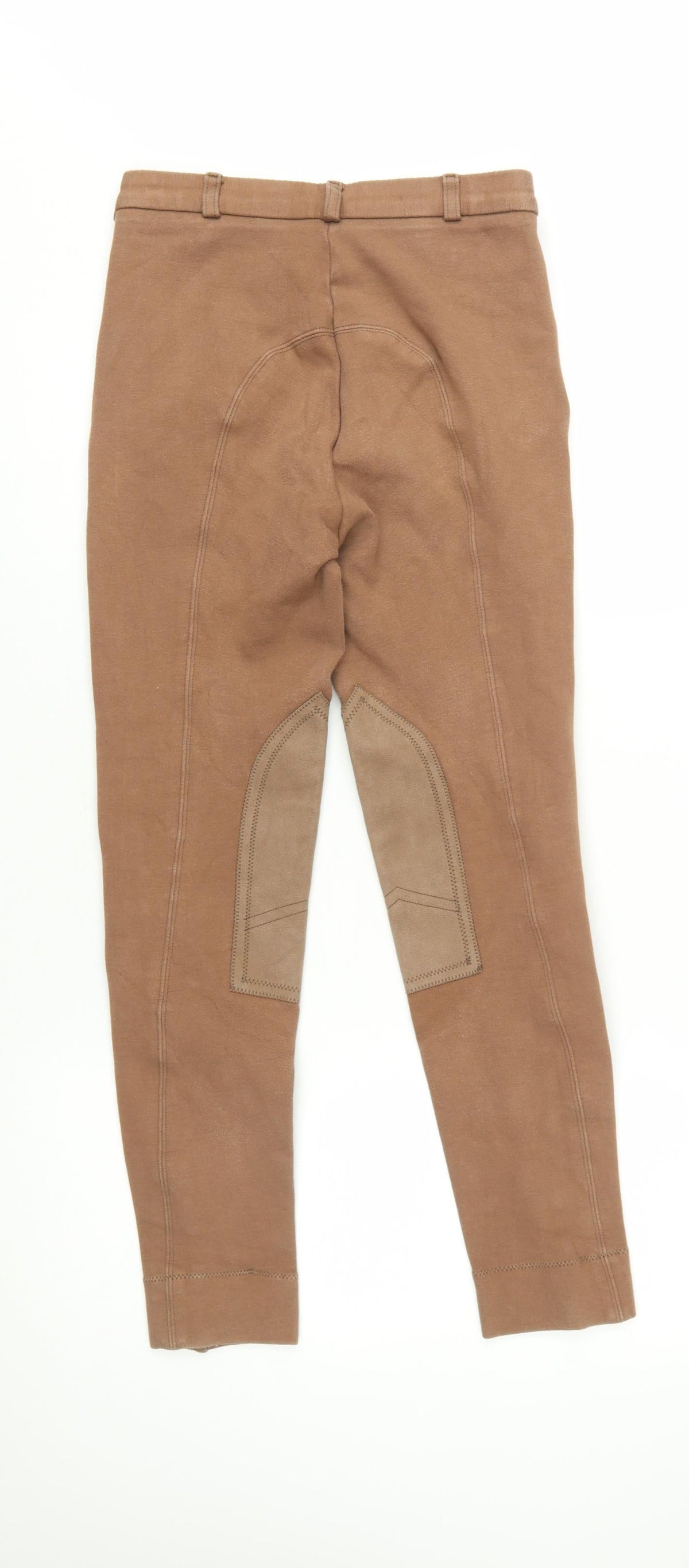 Caldene Womens Brown Jodhpur Riding Leggings Size 6 Stretch Zip Pockets