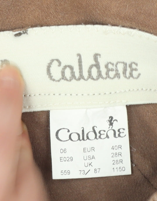Caldene Womens Brown Jodhpur Riding Leggings Size 6 Stretch Zip Pockets
