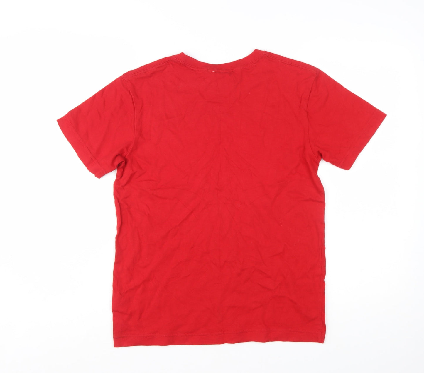 Lee Cooper Men's Red Cotton Crew Neck Short Sleeve T-Shirt M