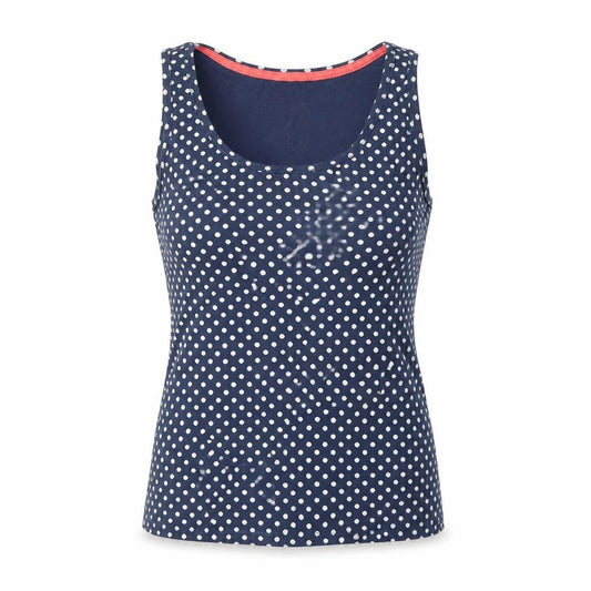 Boden Womens Blue Polka Dot Cotton Tank Top UK 12