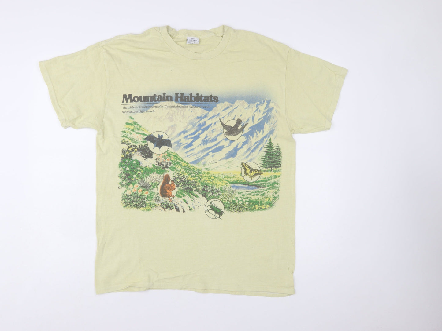 Urban Outfitters Women's Beige Mountain Habitat Graphic T-Shirt S