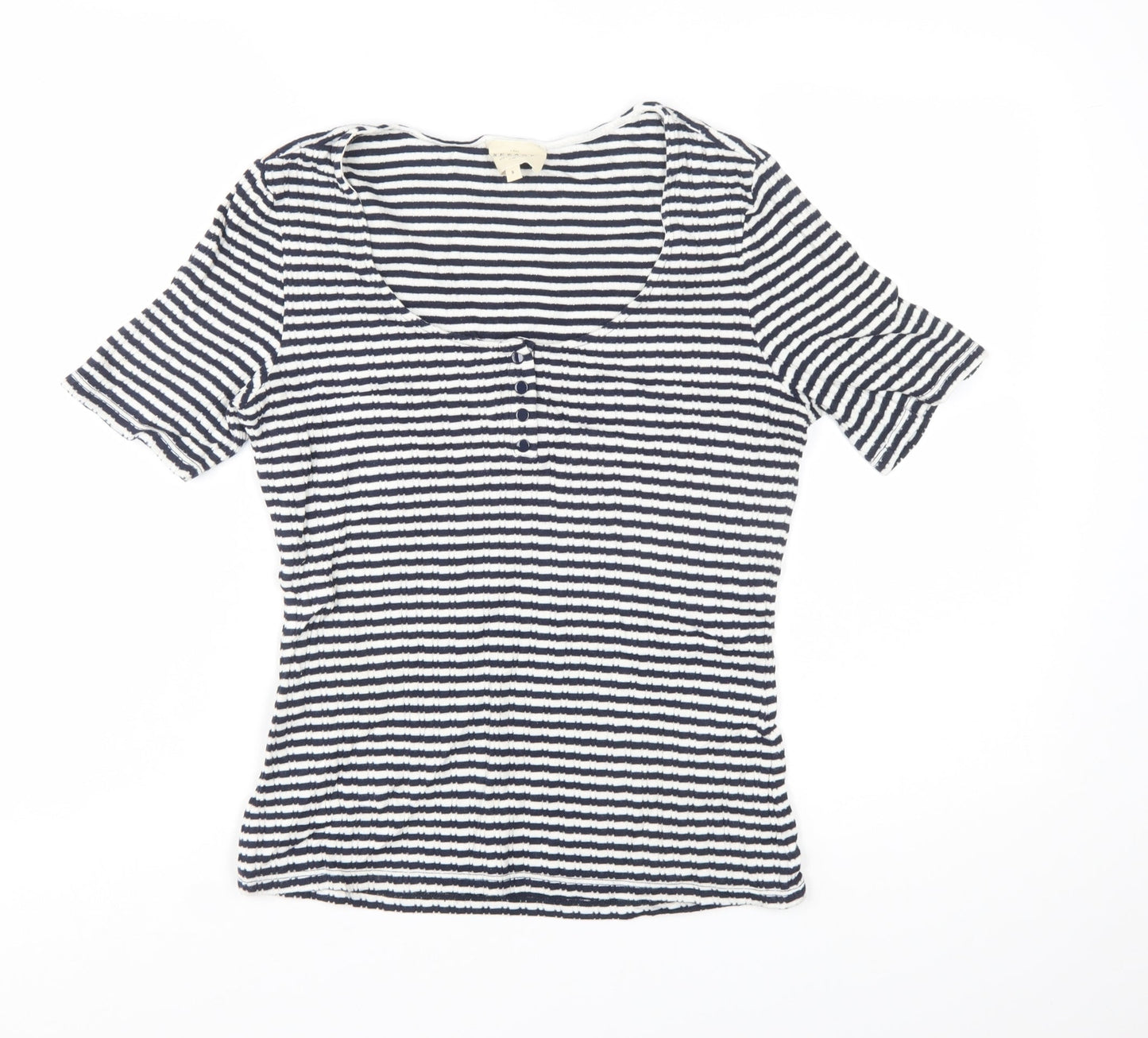Sézane Women’s Blue Striped Cotton Jersey T-Shirt Size S