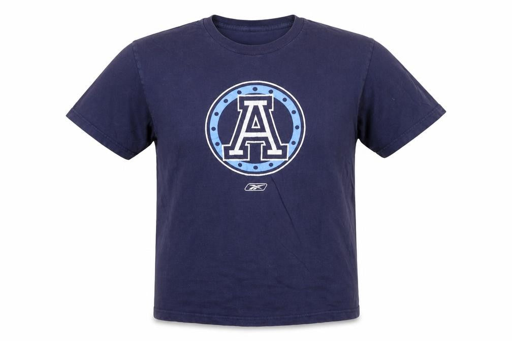 Reebok Men Navy Blue Cotton Sports Graphic T-Shirt Size L