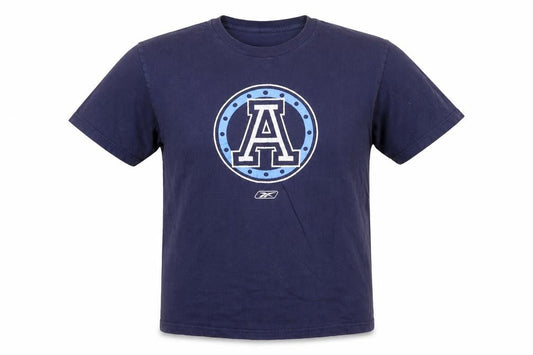 Reebok Men Navy Blue Cotton Sports Graphic T-Shirt Size L