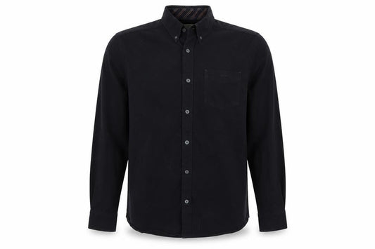 Next Men's Black Long Sleeve Button-Down Cotton Casual Shirt M
