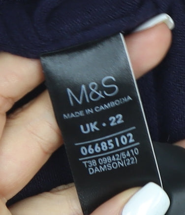 Marks and Spencer Women's Purple Size 22 Knit Cardigan