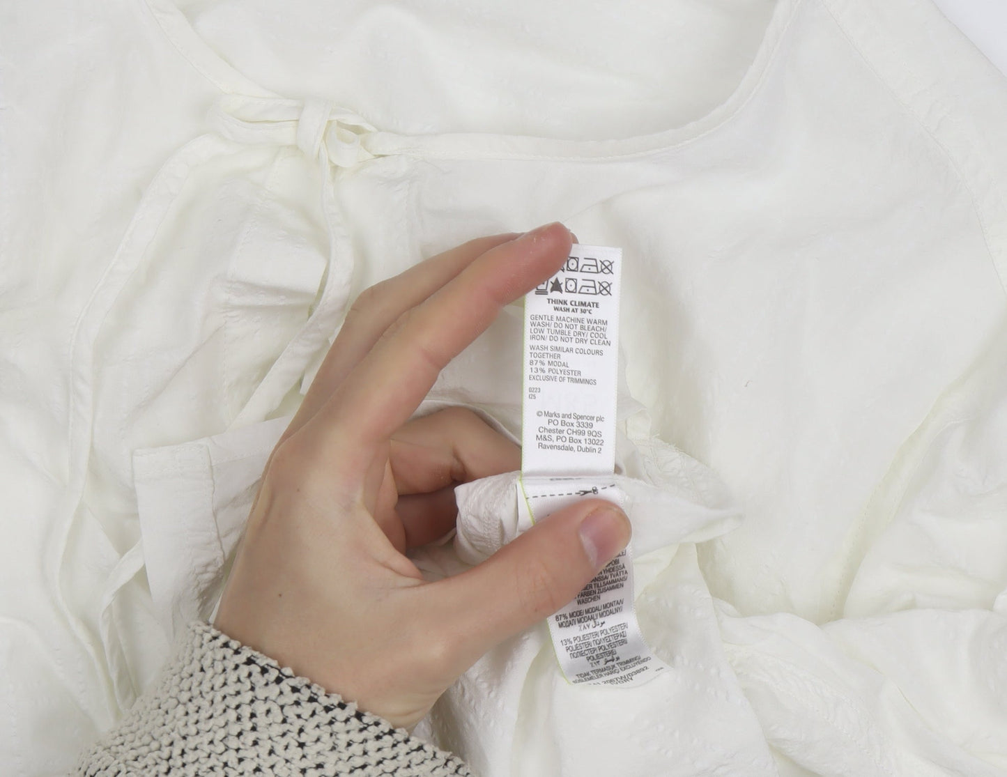 Marks and Spencer Women's White Blouse Size 14 Regular Fit Tunic