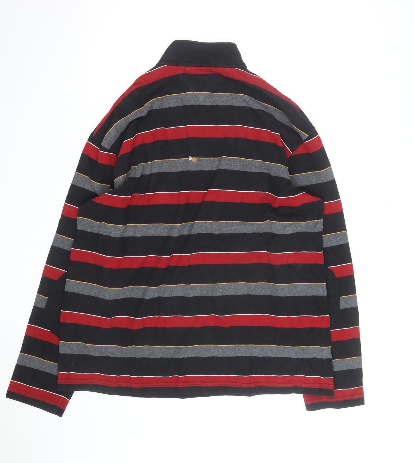 Tommy Hilfiger Men’s Multicoloured Striped 1/2 Zip Sweatshirt XL