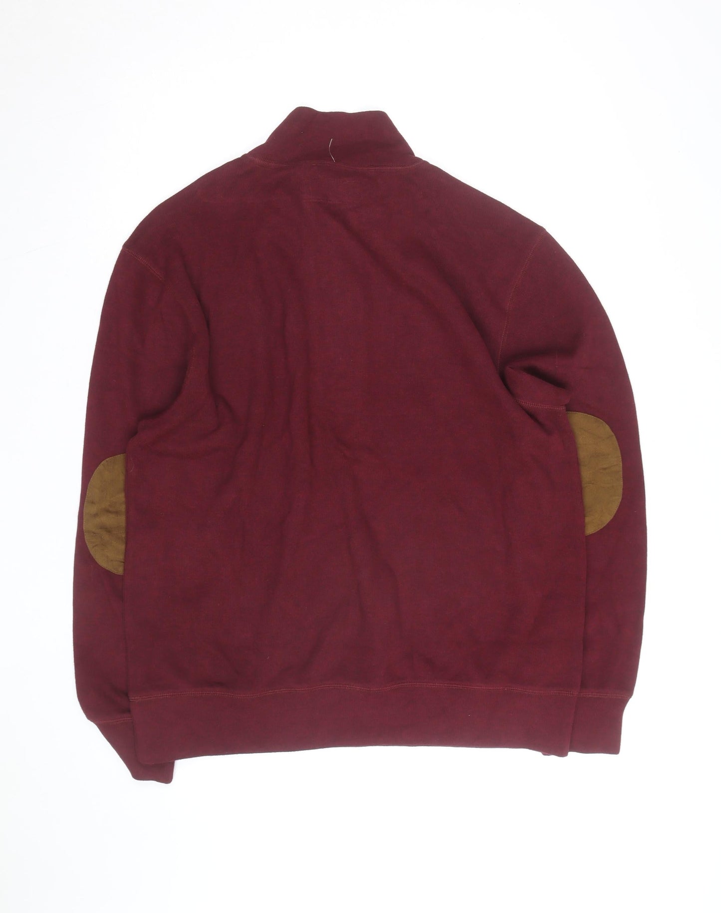 Clearwater Outfitters Men's Red Henley Jumper L Cotton Blend