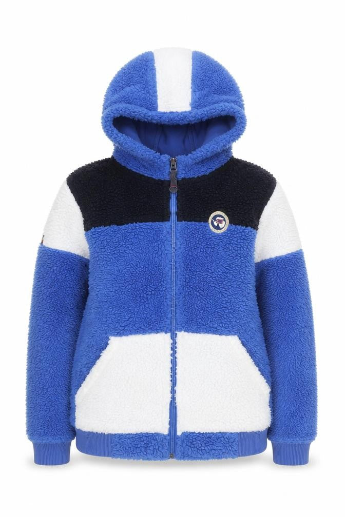 Napapijri Womens Blue Full Zip Hoodie Fleece Size 12