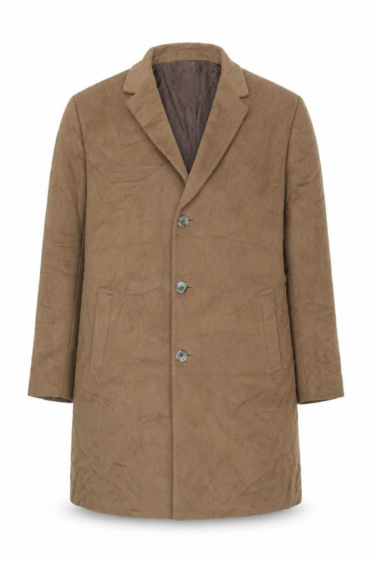 Jos A. Bank Men's Brown Wool Overcoat Size 44 Regular