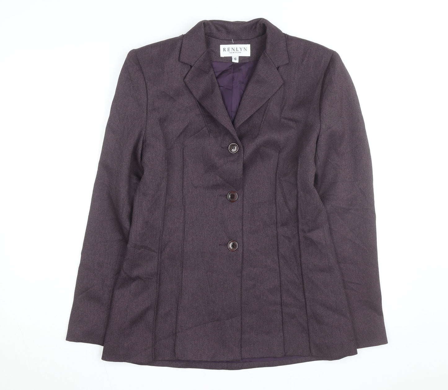 Renlyn Women’s Purple Blazer Jacket Size 6 Classic Workwear