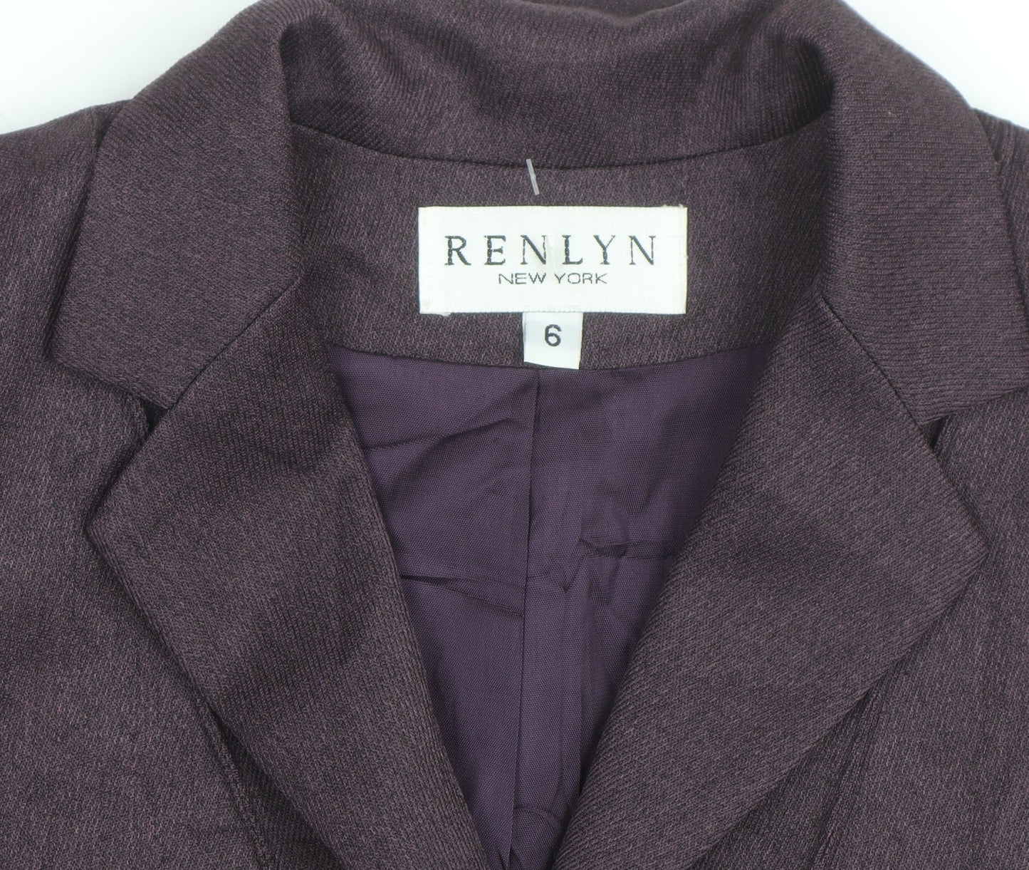Renlyn Women’s Purple Blazer Jacket Size 6 Classic Workwear