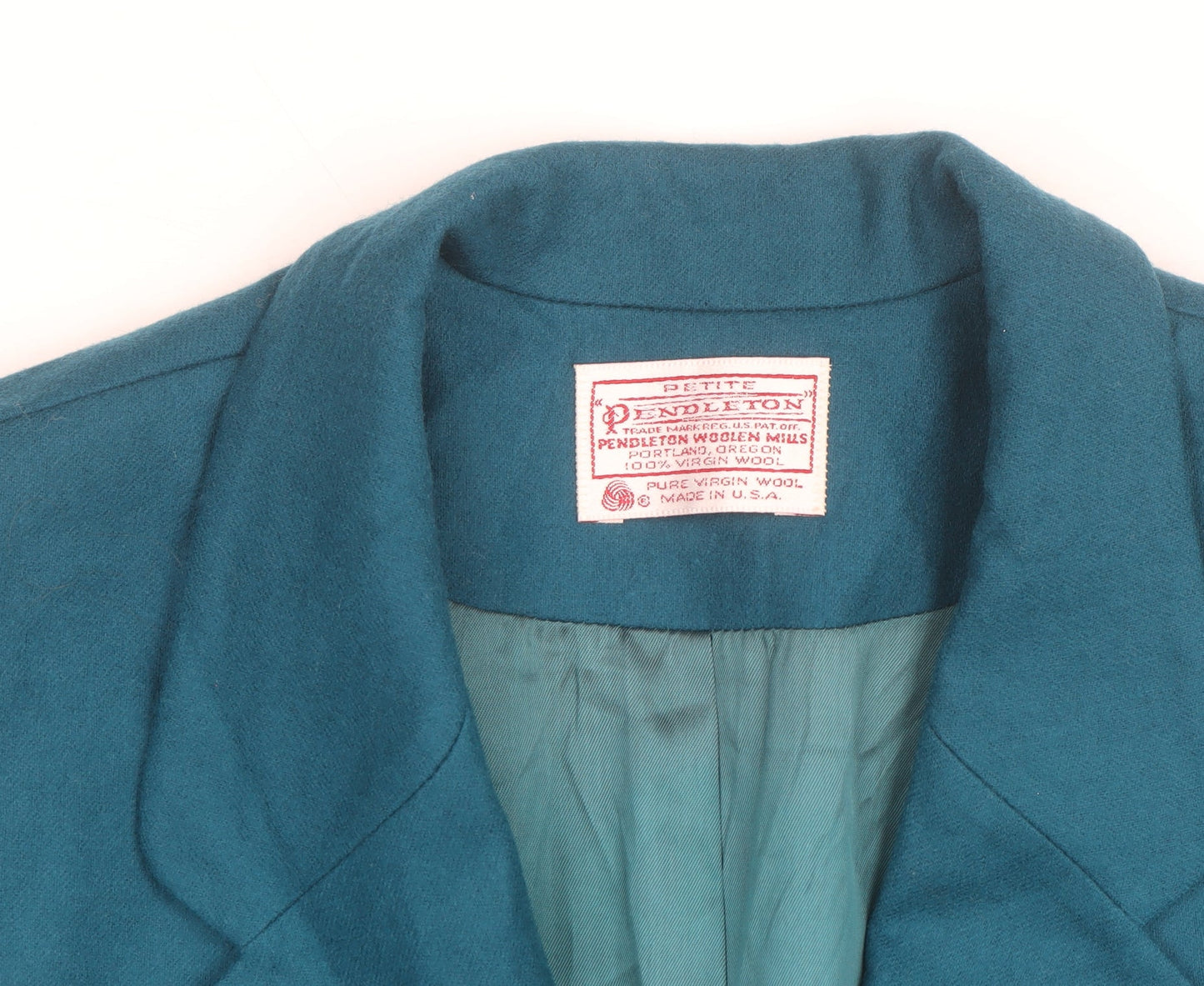 Pendleton Women's Blue Wool Petite Blazer Jacket Size 12 Classic