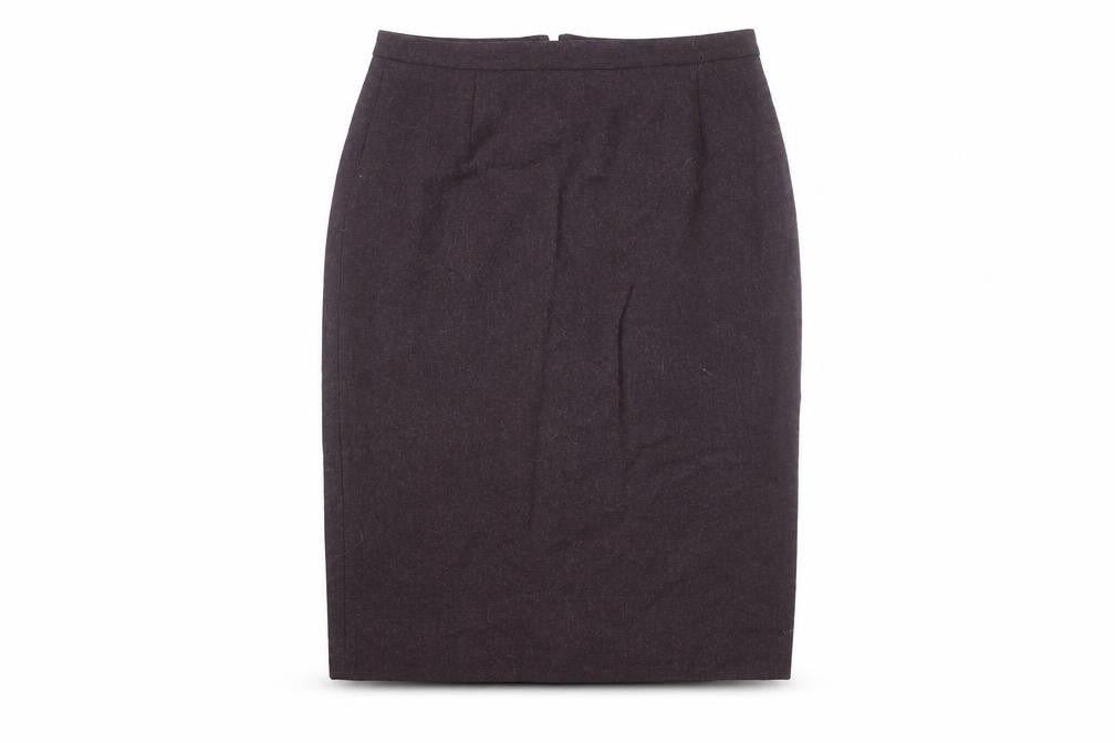 Jigsaw Women Brown Wool Pencil Skirt UK 12 Workwear Knee Length