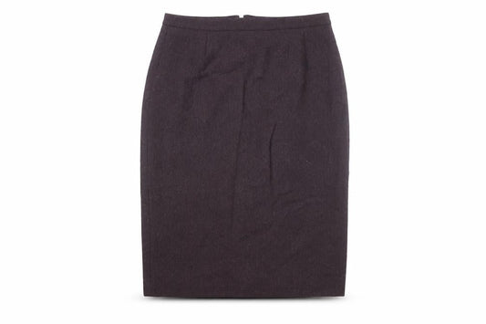 Jigsaw Women Brown Wool Pencil Skirt UK 12 Workwear Knee Length