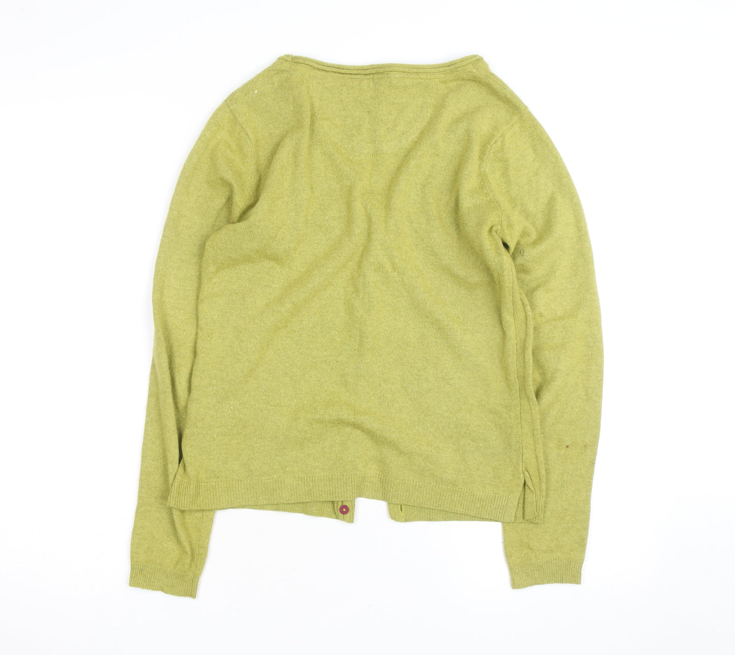White Stuff Women's Green V-Neck Long Sleeve Cardigan Size 12