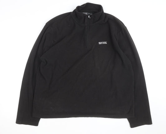 Regatta Men’s Black Fleece Pullover XL 1/4 Zip Outdoor Sweatshirt