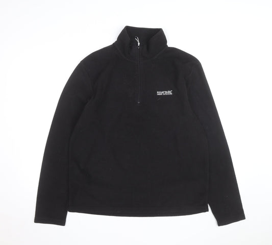 Regatta Men’s Black Fleece 1/4 Zip Pullover Sweatshirt Size L