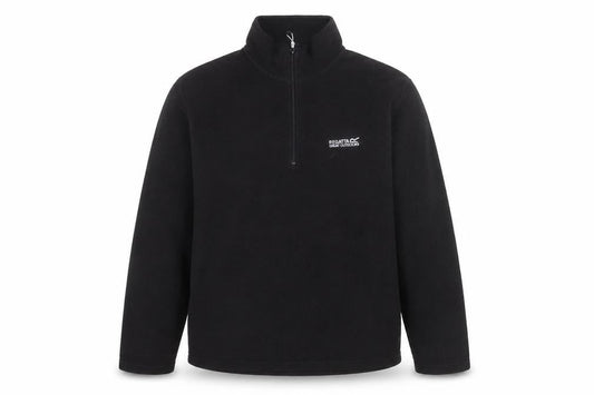 Regatta Men’s Black Fleece 1/4 Zip Pullover Sweatshirt Size L