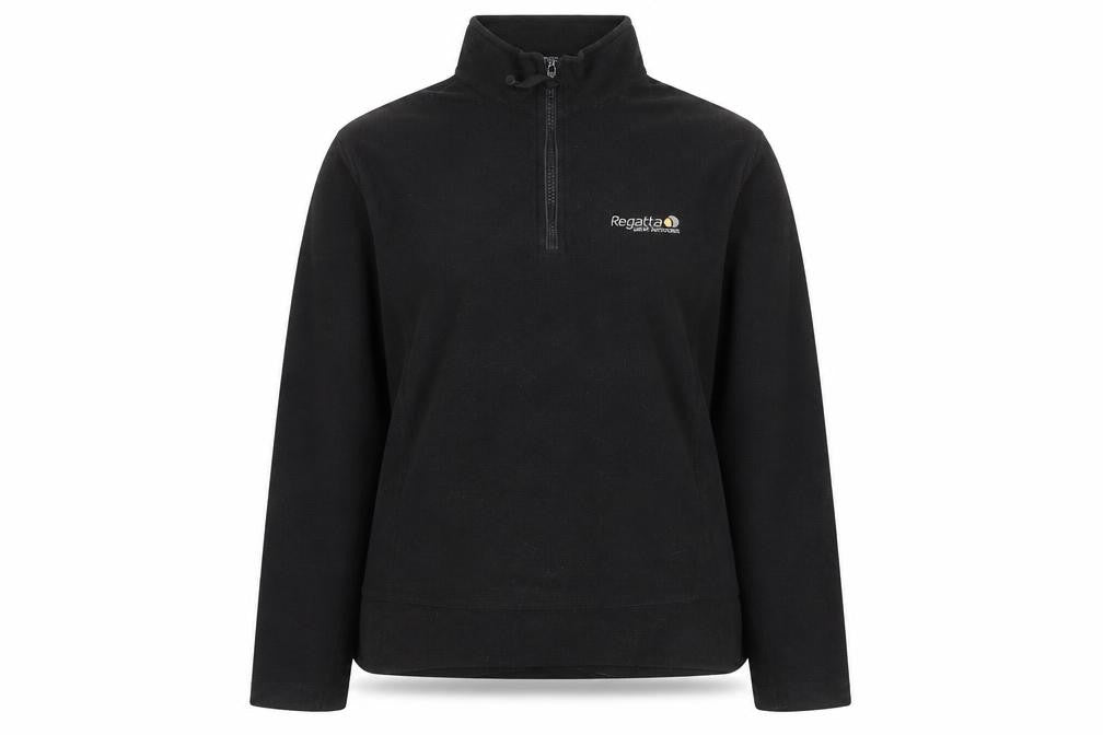 Regatta Womens Black Fleece 1/4 Zip Pullover Sweatshirt Size M