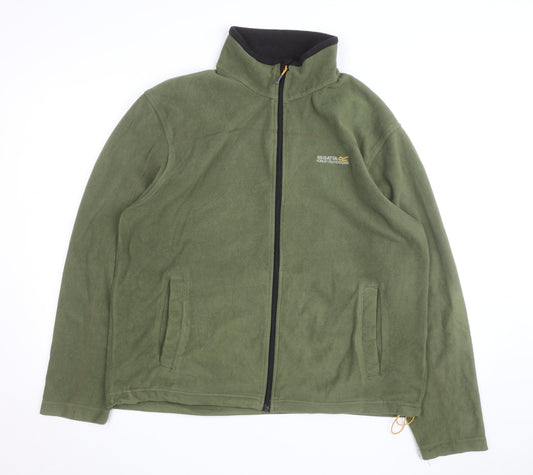 Regatta Men’s Green Fleece Full Zip Windbreaker Jacket XL