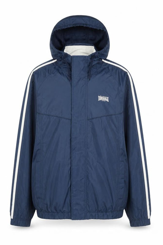 Lonsdale Men's Blue Hooded Windbreaker Jacket Size M