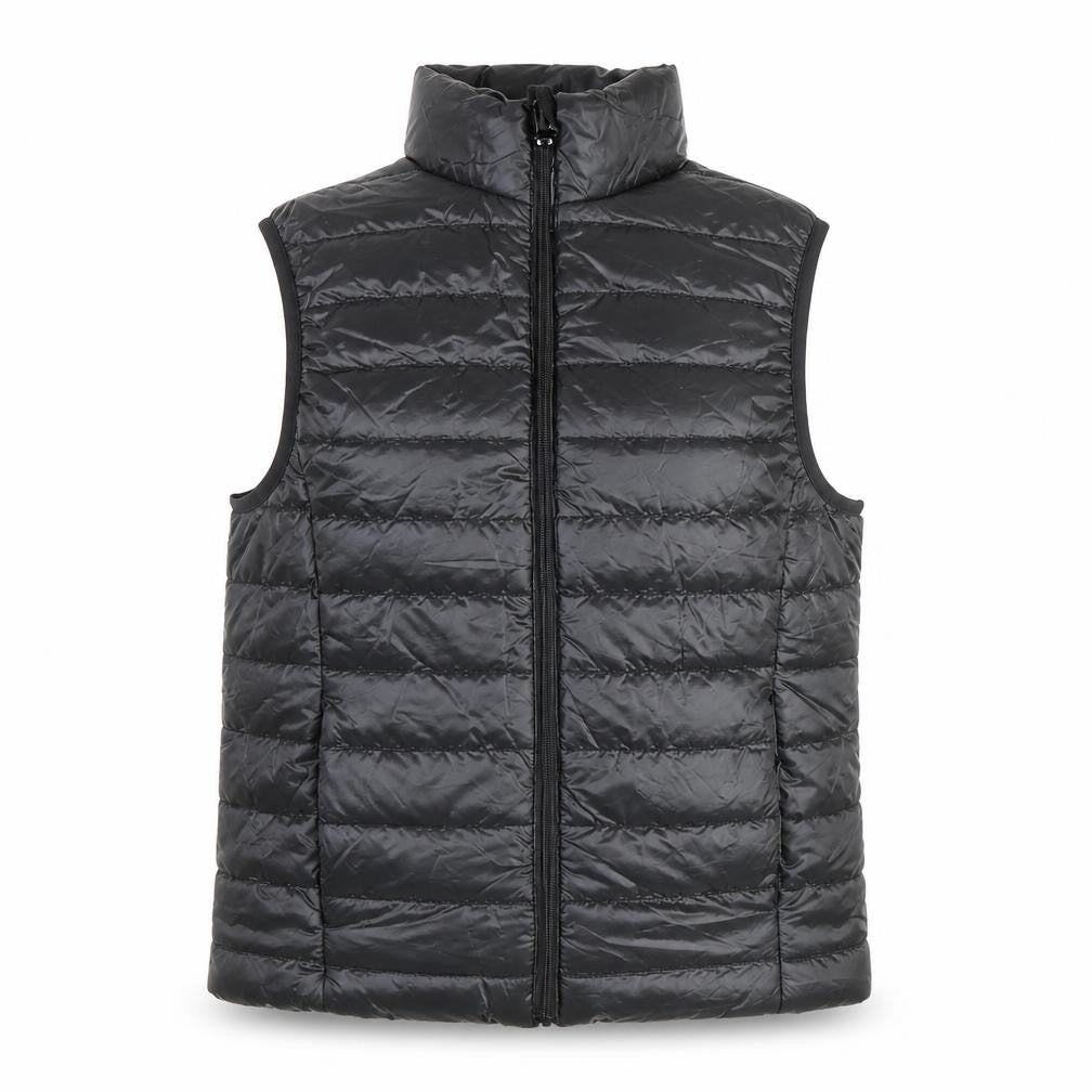 Boohoo Women’s Black Puffer Waistcoat Gilet Size 8 Quilted Zip