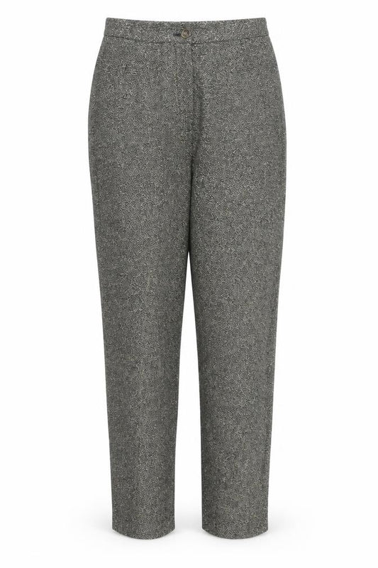 Tabi International Women's Black Tweed Tapered Trousers Size 10