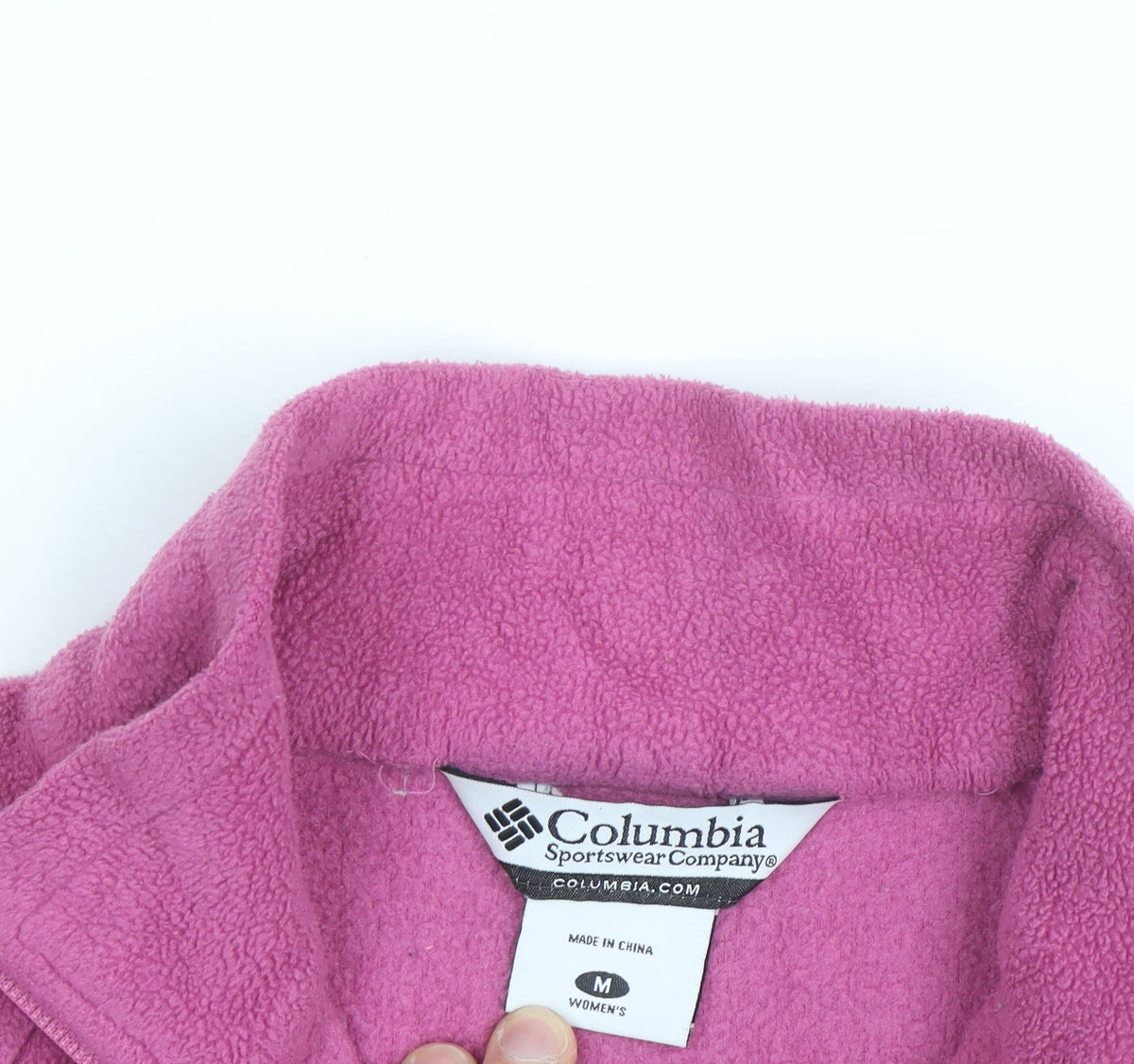 Columbia Women Pink Fleece Full Zip Lightweight Active Jacket M