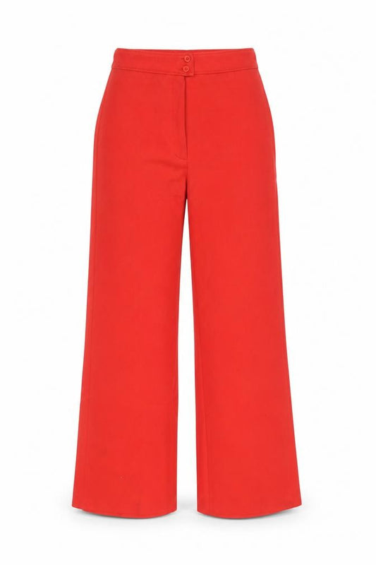 Beastly Women’s Red Wide-Leg Trousers Size 12 Polyester