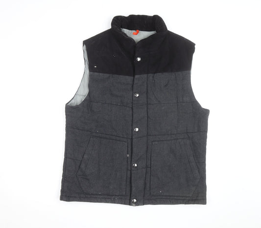 Nautica Men's Grey Wool Blend Padded Waistcoat Lined Bodywarmer Size L
