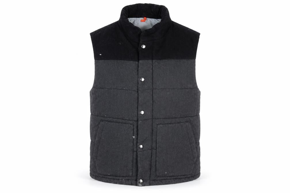 Nautica Men's Grey Wool Blend Padded Waistcoat Lined Bodywarmer Size L