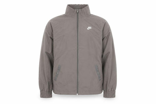 Front view of Nike boys’ brown lightweight windbreaker jacket xl 16 years full zip sportswear