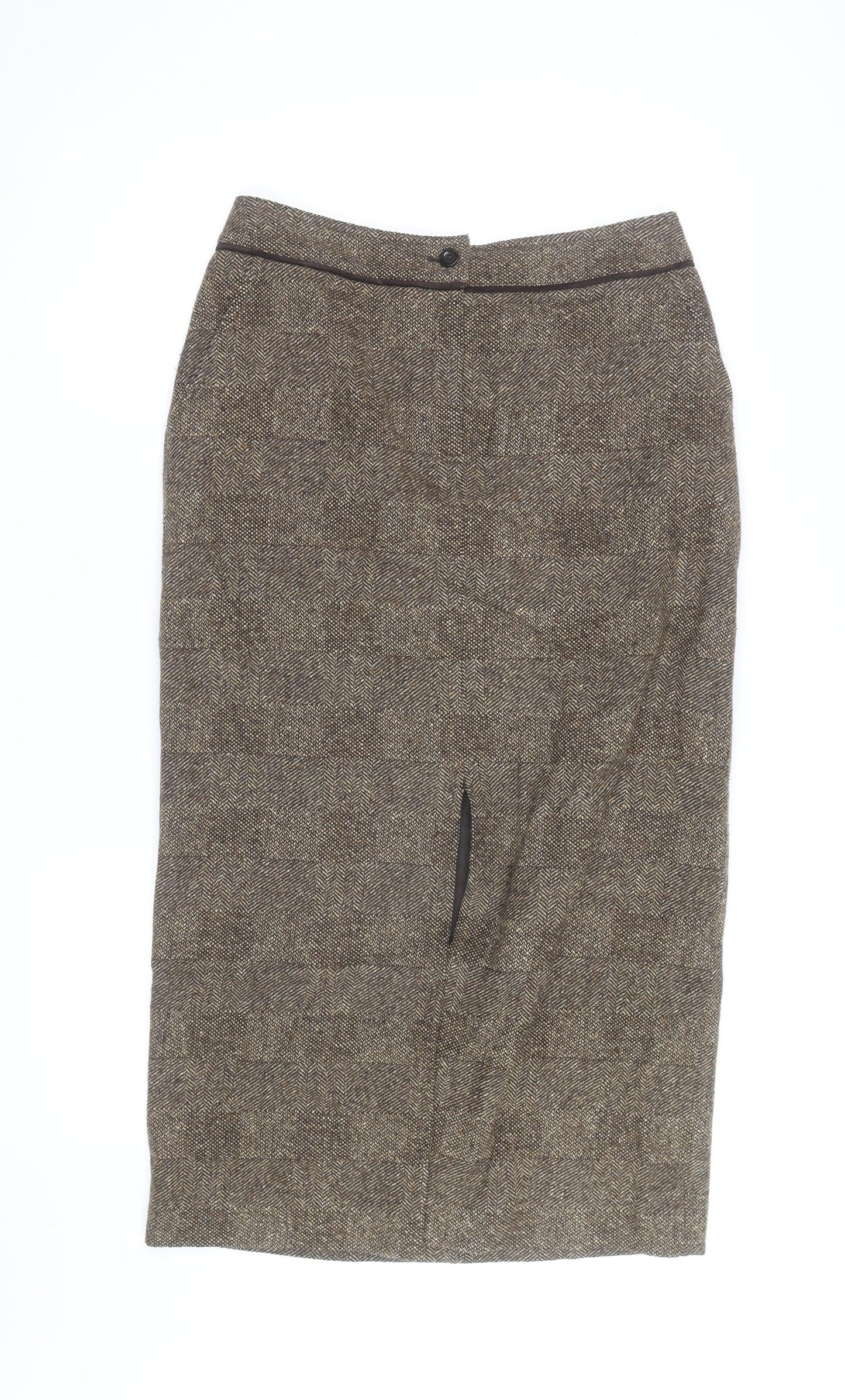 Dana Buchman Women's Brown Tweed Wool Pencil Skirt Size 12