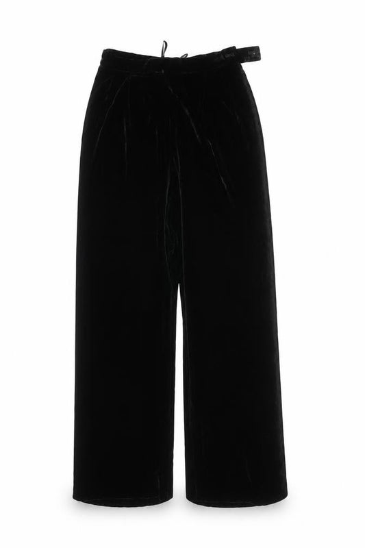 Liz Claiborne Women’s Black Velvet Wide-Leg Trousers Size 8