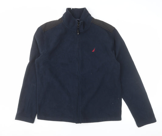 Nautica Men's Blue XS Fleece Full Zip Jacket with Logo