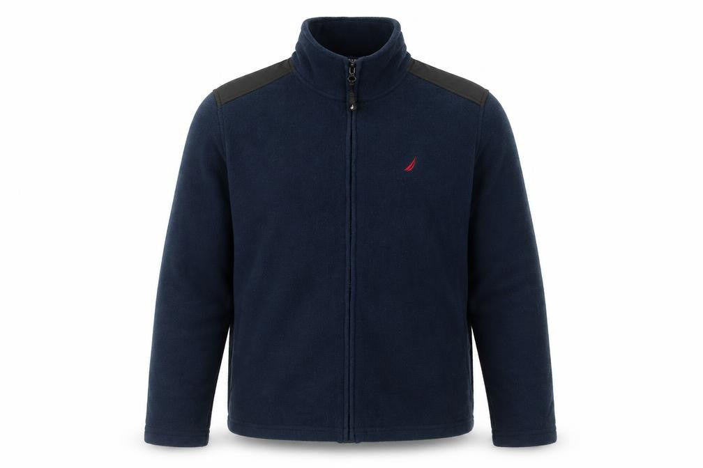 Nautica Men's Blue XS Fleece Full Zip Jacket with Logo